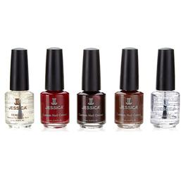 Mini-Kit pentru Manichiura - Jessica Dark & Stormy Manicure Kit - Tratament pentru Unghii Normale, Lac de Unghii x 3, Lac de Unghii pentru Stralucire