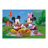 Puzzle - La picnic cu Mickey si Minnie (66 piese)