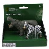 Set 2 figurine - Hipopotam si Zebra