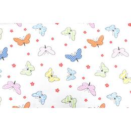 Lenjerie patut bumbac 100%, 3 piese, fluturasi, multicolor