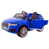 Masinuta electrica cu scaun de piele Audi Q7 Blue