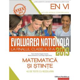 Evaluarea Nationala 2019 - Matematica si Stiinte - Clasa 6 - Florin Antohe, Bogdan Antohe, editura Paralela 45