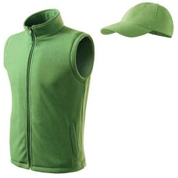 Vesta Adler - verde iarba din fleece, marimea S + sapca