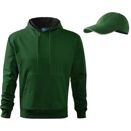 Hanorac Adler - verde sticla pentru barbati, marime XL + sapca