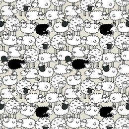 Fata de masa impermeabila Casa de bumbac, Shea, 180x140 cm, oite, alb si negru