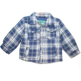 Geaca primavara-toamna baieti, bumbac 100%, losan, 6-9 luni sau 71 cm, carouri, bleumarin