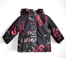Geaca unisex, losan, 7 ani sau 122 cm, negru cu rosu