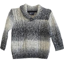 Pulover bumbac si acril, losan, 12-18 luni sau 80 cm, gri