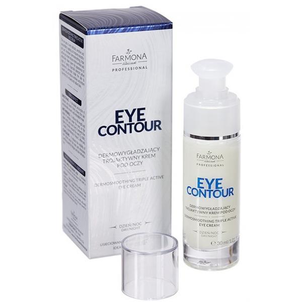 Crema pentru Ochi cu Efect de Netezire cu Tripla Actiune - Farmona Eye Contour Dermosmoothing Triple Active Eye Cream, 30ml