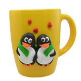 Cana pinguini indragostiti, handmade, produse romanesti - Tracolla Handmade