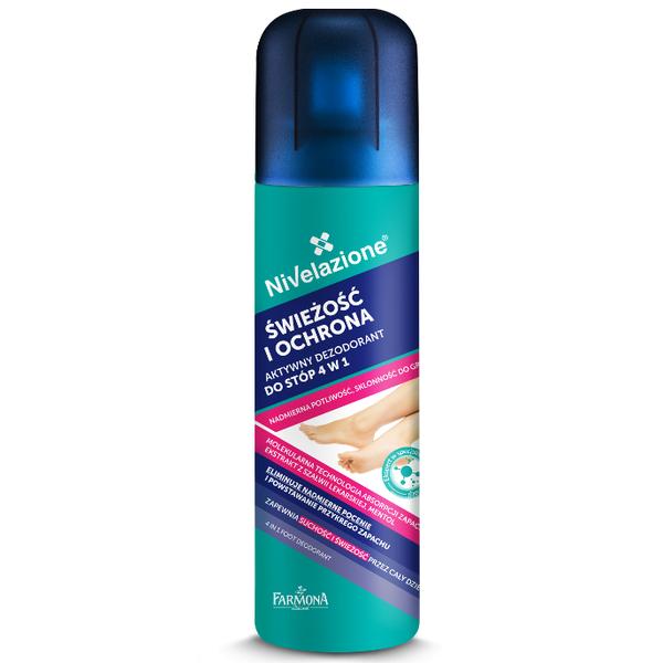 Deodorant 4 in 1 pentru Picioare - Farmona Nivelazione 4 in 1 Foot Deodorant, 180 ml