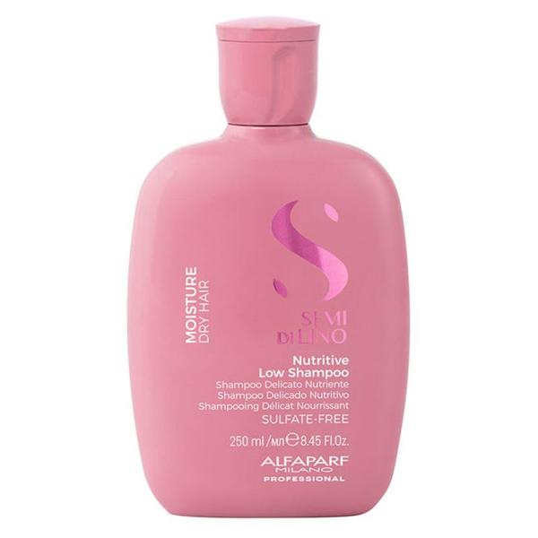 Sampon Hidratant pentru Par Uscat - Alfaparf Milano Semi Di Lino Moisture Nutritive Low Shampoo, 250ml