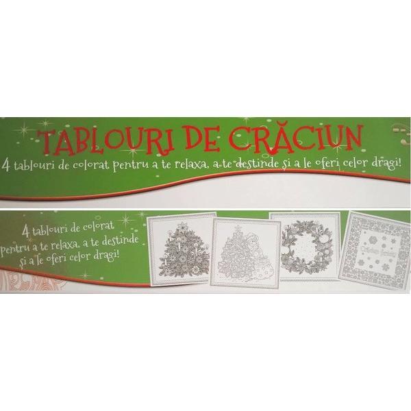 Tablouri de craciun - 4 tablouri de colorat, editura didactica publishing house