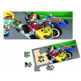 Puzzle din lemn, 21 piese - Mickey si pilotii de curse