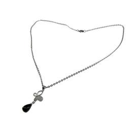 Colier fluture cu onix natural picatura, GlamBazaar