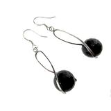 Cercei argint spirala cu onix fatetat, GlamBazaar