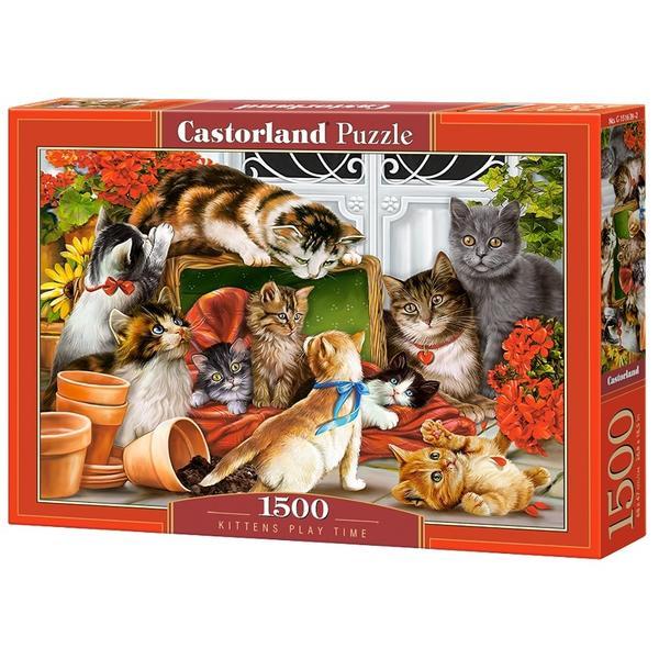 Puzzle 1500. kittens play time