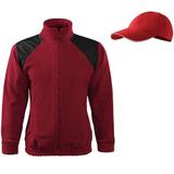Jacheta Adler - rosu marlboro din fleece marimea XL + sapca