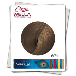 Vopsea Permanenta - Wella Professionals Koleston Perfect nuanta 6/71 blond inchis maro cenusiu