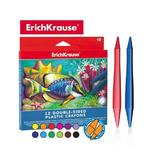 Set creioane plastifiate cu 2 capete -12 culori - ErichKrause