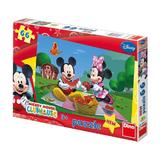 Puzzle - La picnic cu Mickey si Minnie 66 piese