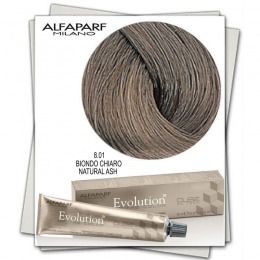 Vopsea permanenta - alfaparf milano evolution of the color nuanta 8.01 biondo chiaro natural ash
