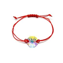 Bratara snur si cristale swarovski, bijouxmag, lili, reglabila, aurore boreale