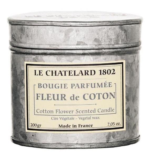 Lumanare Parfumata 200g Fleur de Coton Bumbac Le Chatelard 1802 Cutie Galva 2 Fitile poza