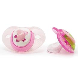 Suzete ortodontice 6 luni+, 2 bucati, vital baby model - pentru fete