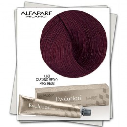 Vopsea permanenta - alfaparf milano evolution of the color nuanta 4.66i castano medio pure reds