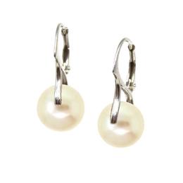 Cercei argint si perle swarovski, bijouxmag, rare pearl, 2.4 cm, argint 925