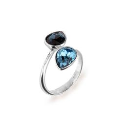 Inel reglabil pear x2 montana queen stone - 8 mm