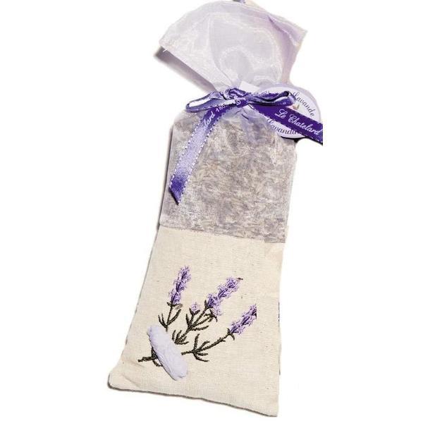 Saculet Flori Lavanda Naturala de Provence 50g Panza In si Organza Brodat Le Chatelard 1802
