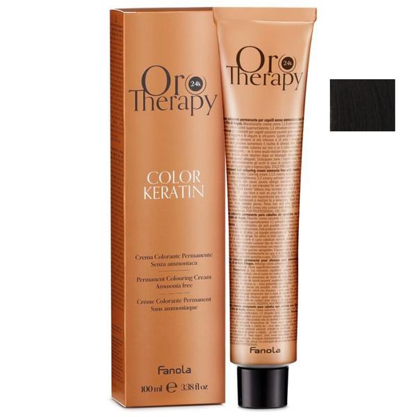 Vopsea Demi-permanenta Fanola Oro Therapy Color Keratin 3.0 Castaniu Inchis, 100ml