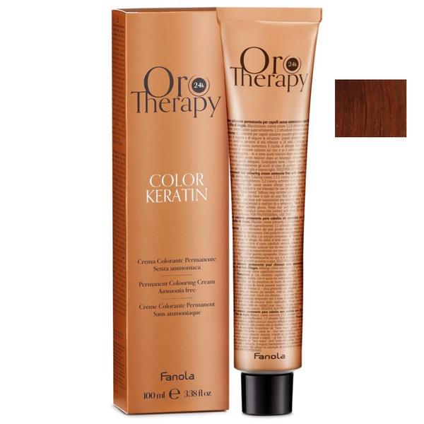 Vopsea Demi-permanenta Fanola Oro Therapy Color Keratin 8.4 Blond Deschis Aramiu, 100ml