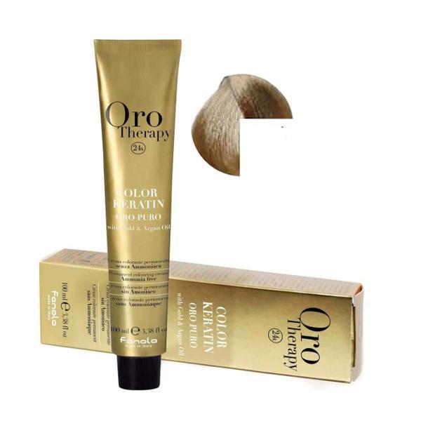 Vopsea Permanenta fara Amoniac Fanola Oro Therapy Color Keratin 9.31 Blond Foarte Deschis Nisipiu, 100ml