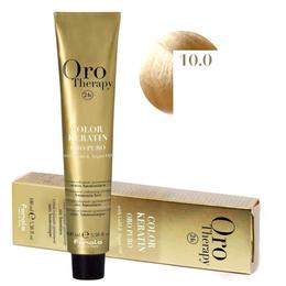 Vopsea permanenta fara amoniac fanola oro therapy color keratin 10.0 blond platinat, 100ml