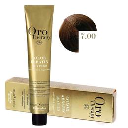 Vopsea Permanenta fara Amoniac Fanola Oro Therapy Color Keratin 7.00 Blond Intens, 100ml