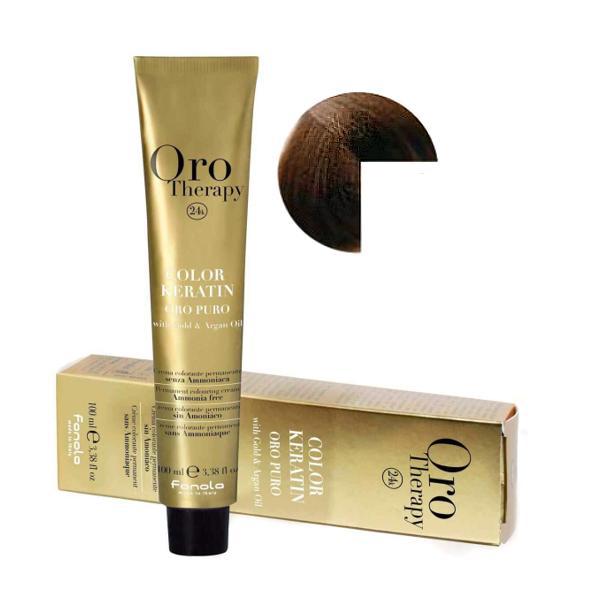 Vopsea Permanenta fara Amoniac Fanola Oro Therapy Color Keratin 7.00 Blond Intens, 100ml