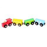 Tren,set colorat de lemn,Tooky Toy