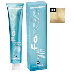 Vopsea crema permanenta fanola 11.3 blond superdeschis platinat auriu, 100ml