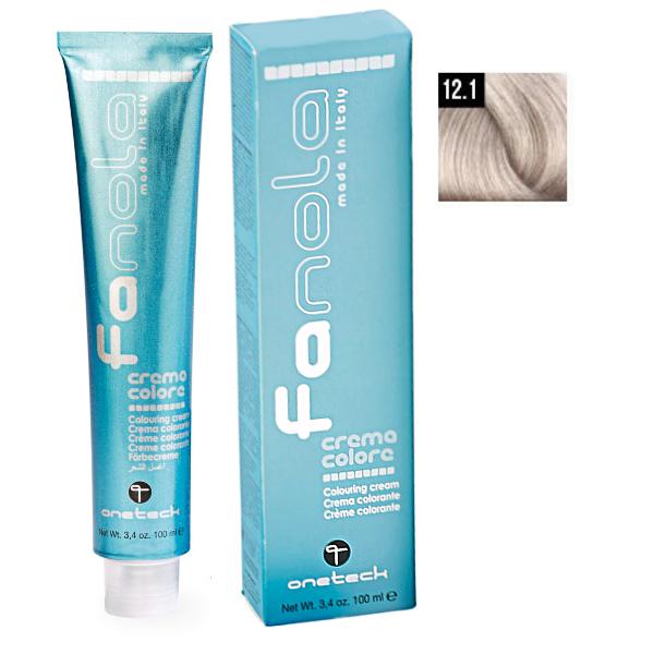 Vopsea Crema Permanenta Fanola 12.1 Blond Superdeschis Platinat Cenusiu Extra, 100ml 100ml imagine noua