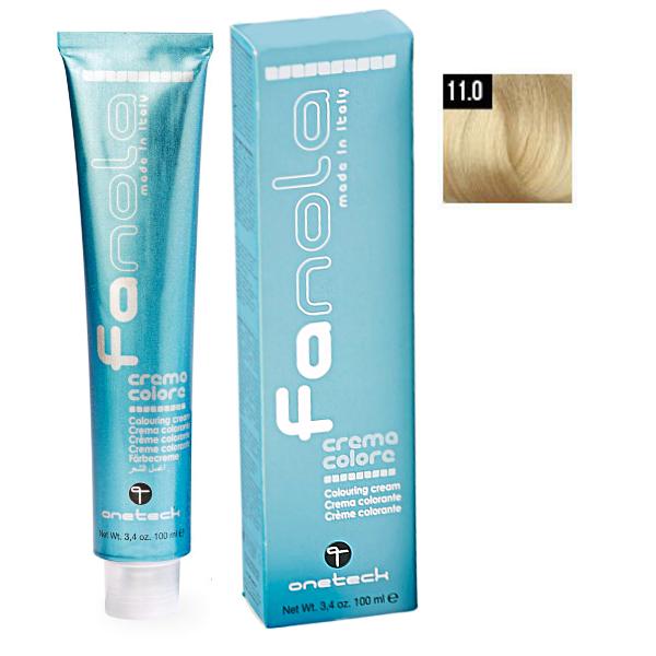 Vopsea Crema Permanenta Fanola 11.0 Blond Superdeschis Platinat, 100ml 100ml imagine noua