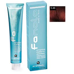 Vopsea crema permanenta fanola 5.46 castaniu deschis rosu aramiu, 100ml