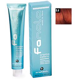 Vopsea crema permanenta fanola 8.4 blond deschis aramiu, 100ml