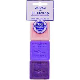 Set cadou sapun natural de marsilia 3x30g trandafir lavanda violete le chatelard 1802 hotelier horeca marturii nunta botez