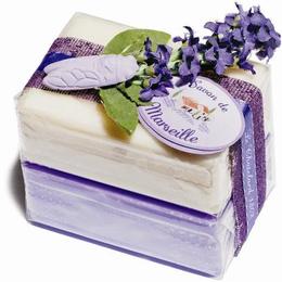 Set cadou doublette sapun natural de marsilia 2x100g lavanda iasomie le chatelard 1802