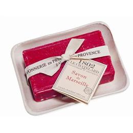 Set cadou savoniera sapun natural marsilia 100g cirese cerise griotte le chatelard 1802