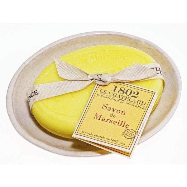 Set Cadou Savoniera Sapun Natural Marsilia Oval 100g Verveine Citron Le Chatelard 1802 esteto.ro imagine pret reduceri