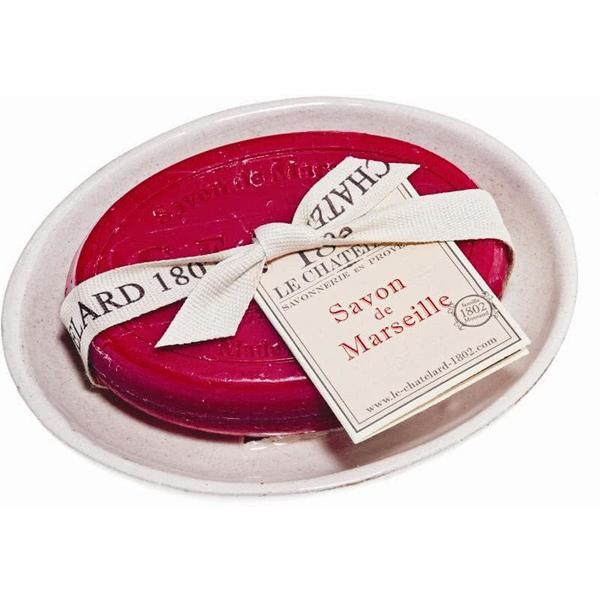 Set Cadou Savoniera Sapun Natural Marsilia Oval 100g Cirese Cerise Griotte Le Chatelard 1802